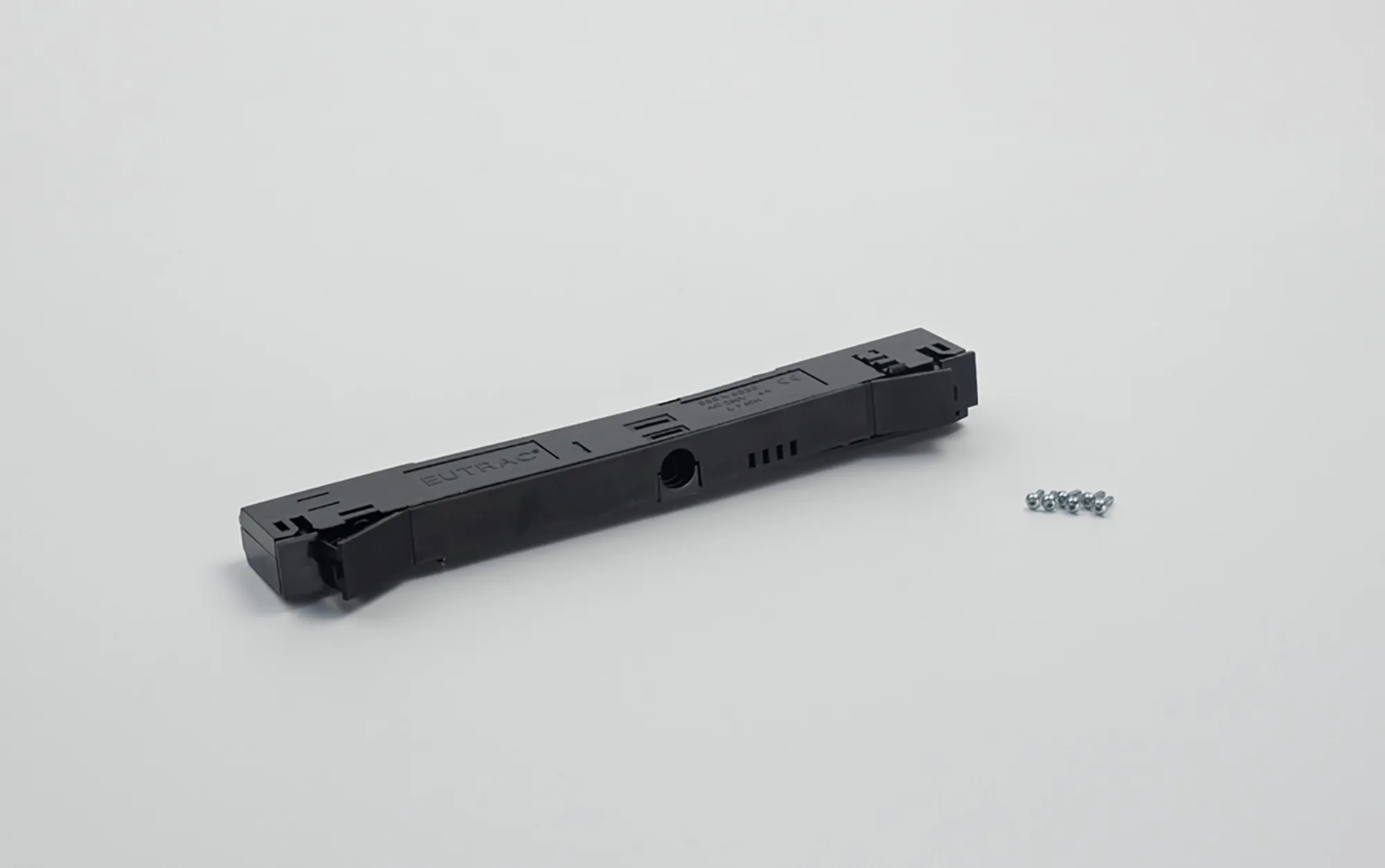In-Trac Adapter 3 Circ. Track 6A Induct/ Resist Load Screwless Connection Data Bus 555 1 6533 2  Eutrac Adapters & Components-Black